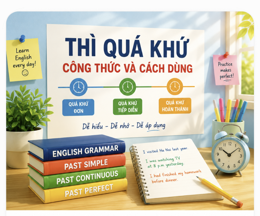 THÌ QUÁ KHỨ - CÔNG THỨC VÀ CÁCH DÙNG