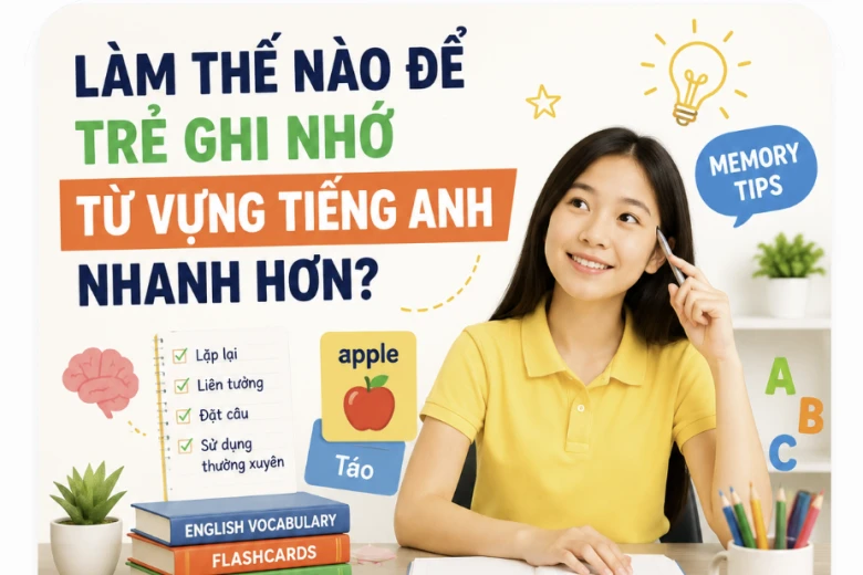 LÀM THẾ NÀO ĐỂ TRẺ GHI NHỚ TỪ VỰNG TIẾNG ANH NHANH HƠN?